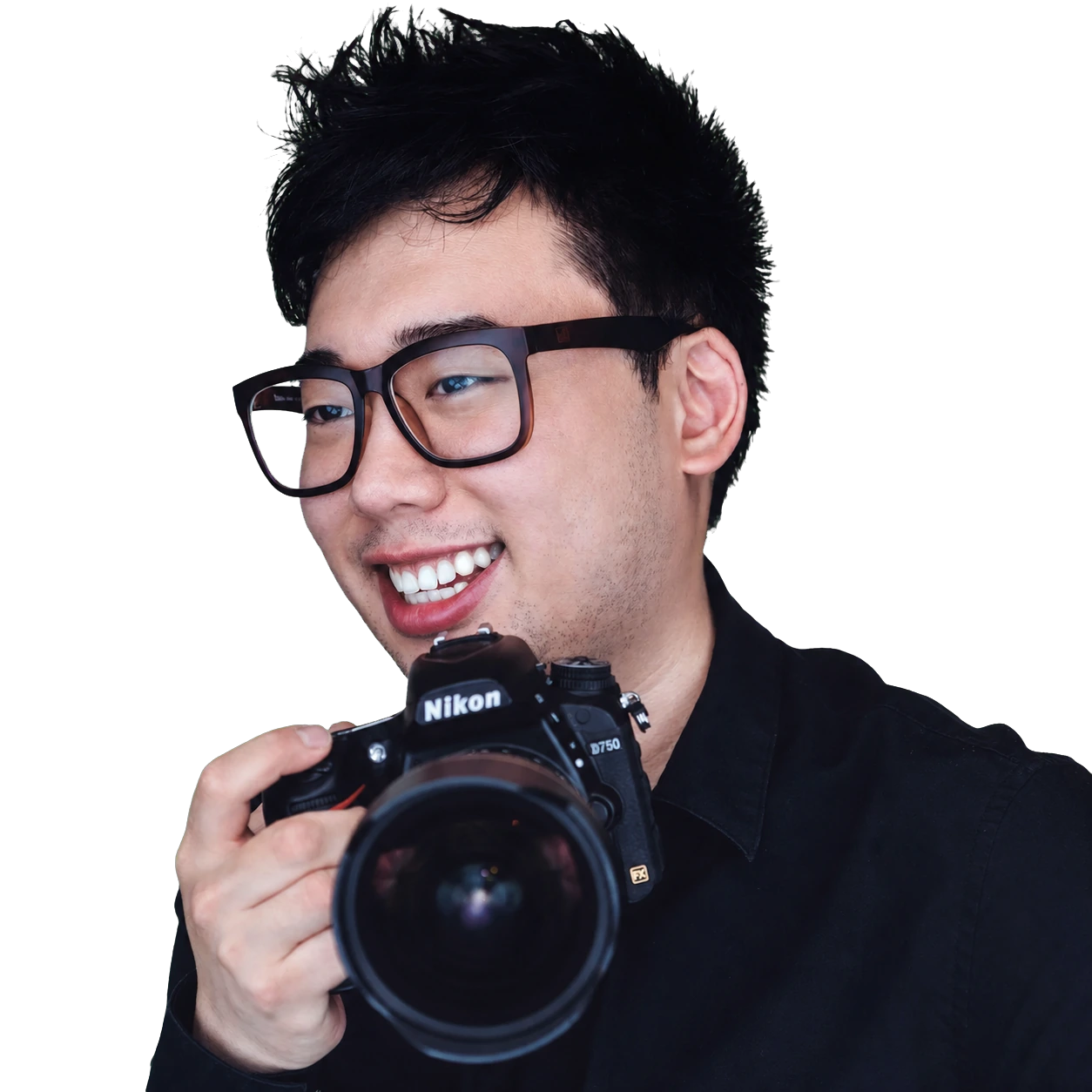 Bill Minhyuk Kim holding a camera